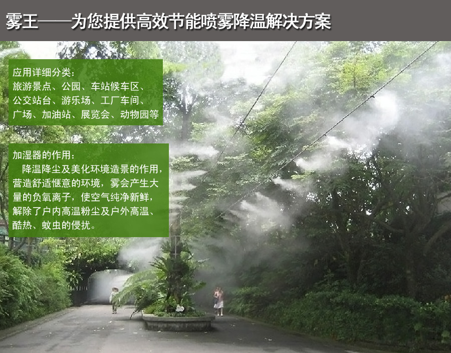 霧王提供高效節(jié)能?chē)婌F降溫解決方案